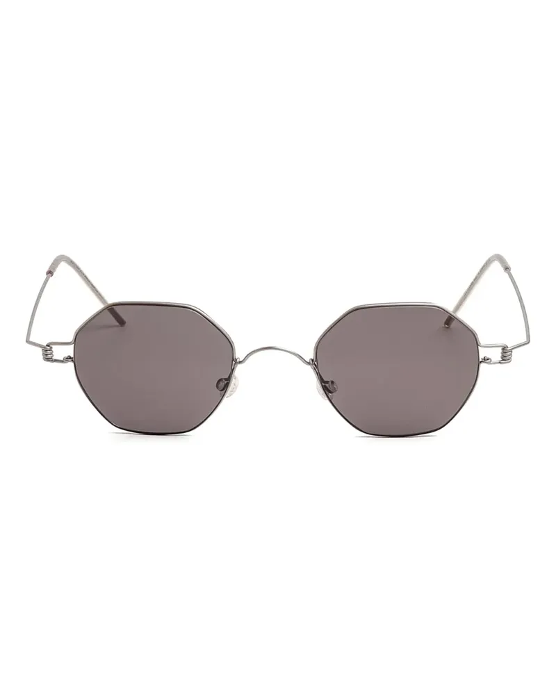 Lindberg Sonnenbrille mit geometrischem Gestell - Silber Silber