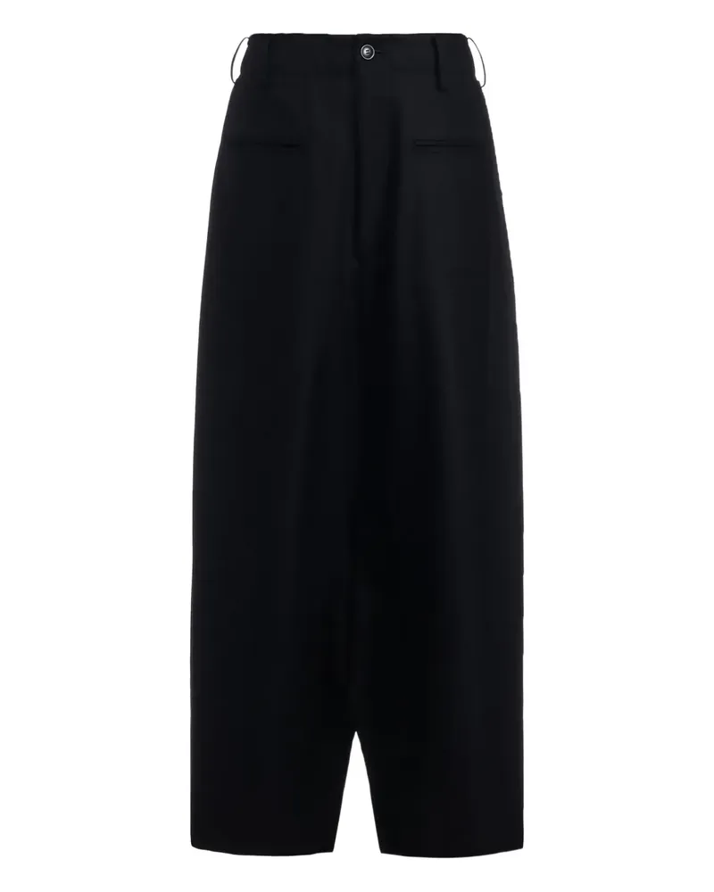 Yohji Yamamoto belt-loops trousers - Schwarz Schwarz