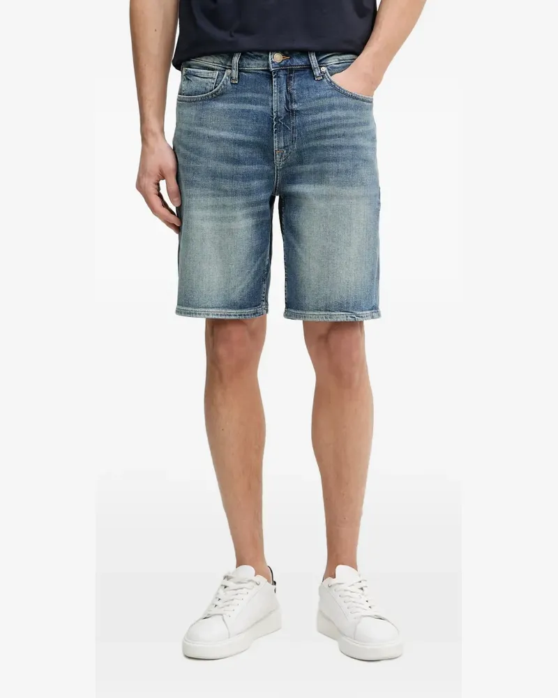 Guess faded-effect denim shorts - Blau Blau