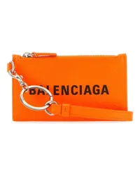 Balenciaga Portemonnaie mit Trageband Orange