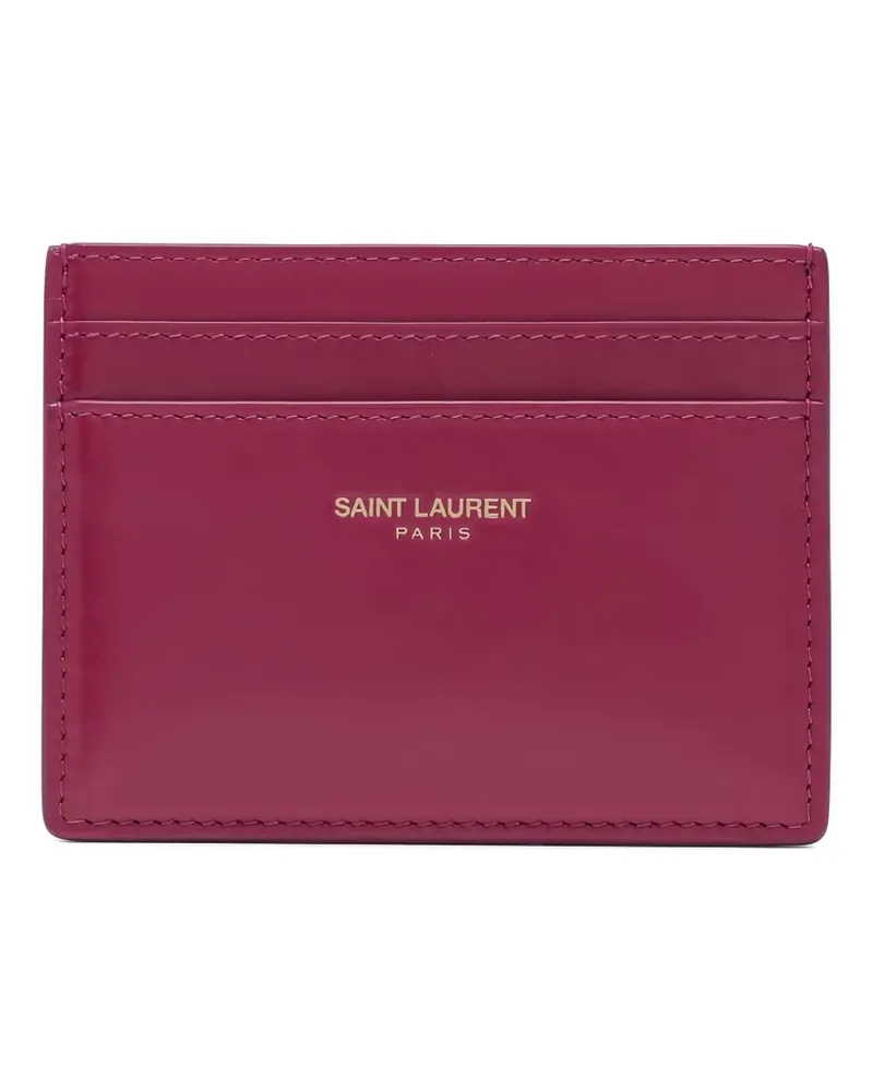 Saint Laurent Kartenetui mit Ziernähten - Rosa Rosa