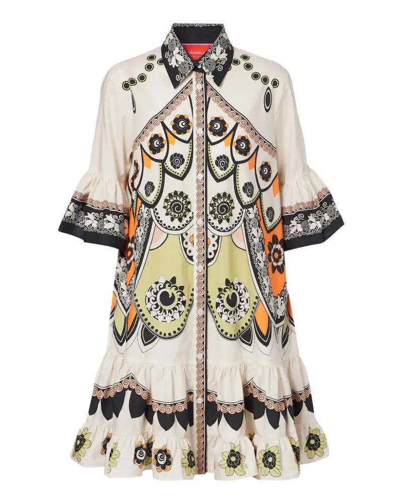 La DoubleJ Plume Placée Choux Minikleid - Weiß Weiß