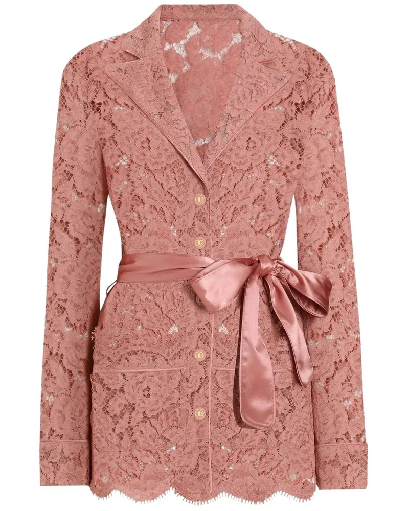 Dolce & Gabbana Hemd mit Spitzenmuster - Rosa Rosa