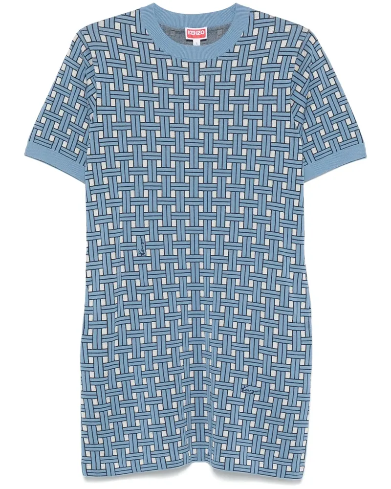Kenzo Weave Minikleid - Blau Blau