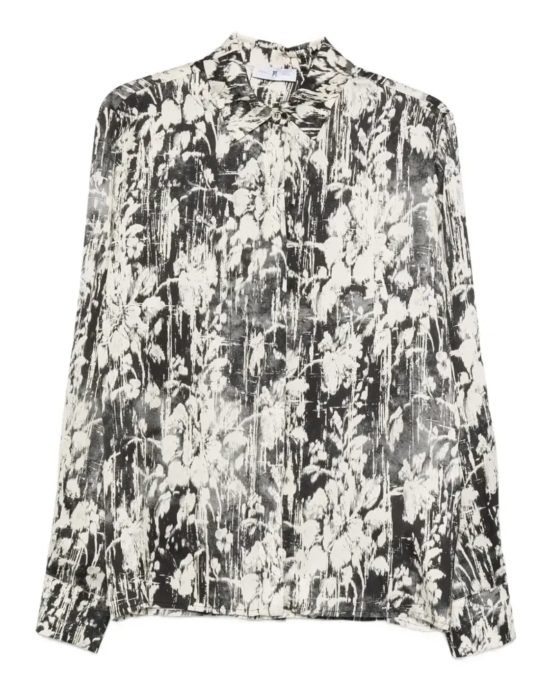 PT TORINO abstract-print long-sleeve shirt - Nude Nude