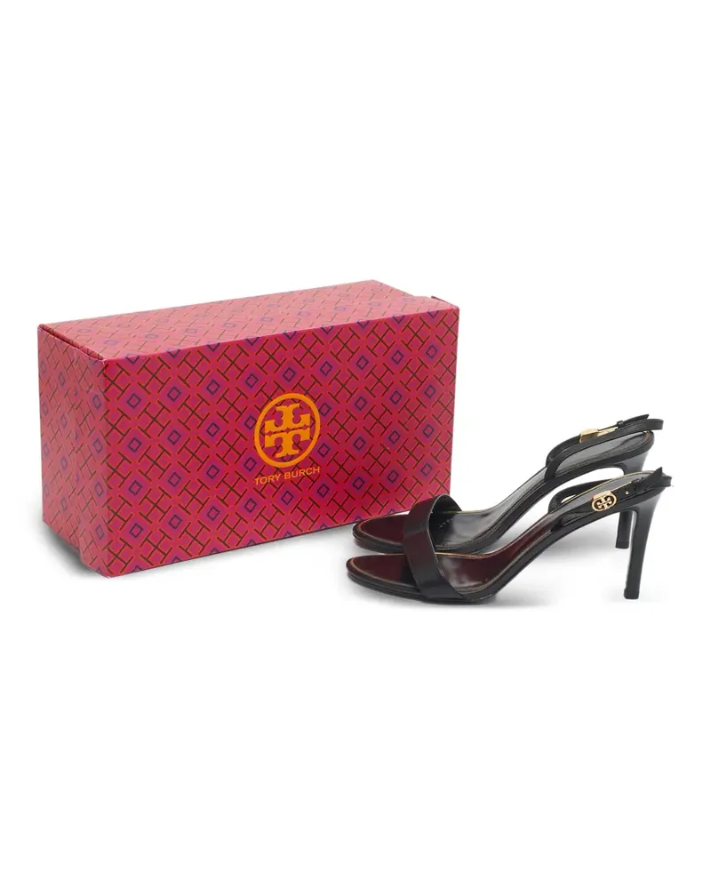 Tory Burch Double T Slingback-Sandalen - Schwarz Schwarz
