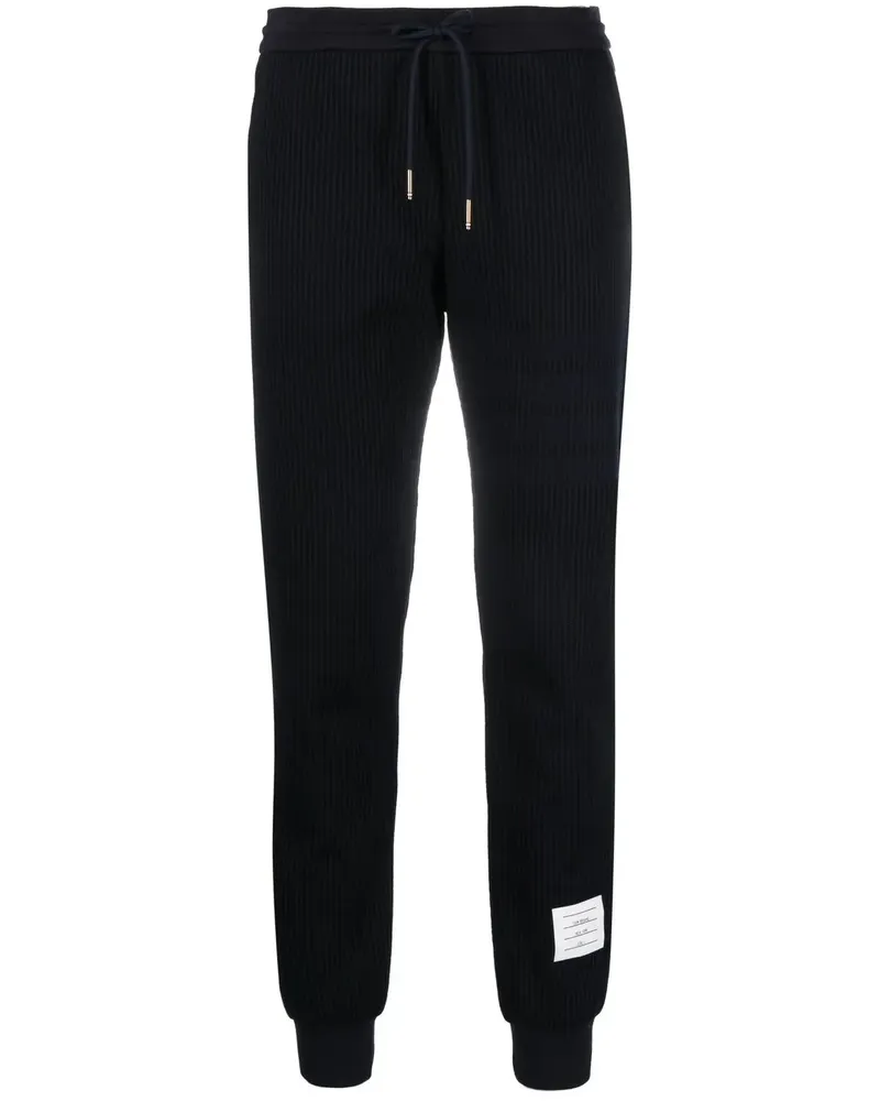 Thom Browne seersucker track pants - Blau Blau