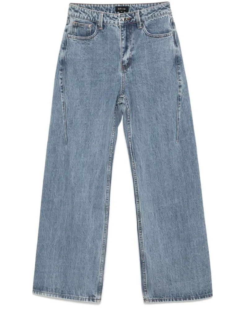 Tout a Coup Jeans mit weitem Bein - Blau Blau