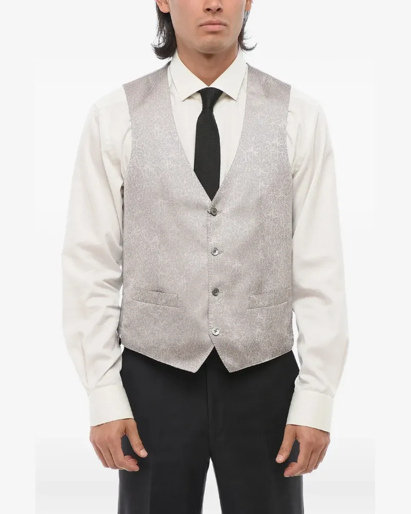 Corneliani leaf-pattern waistcoat - Grau Grau