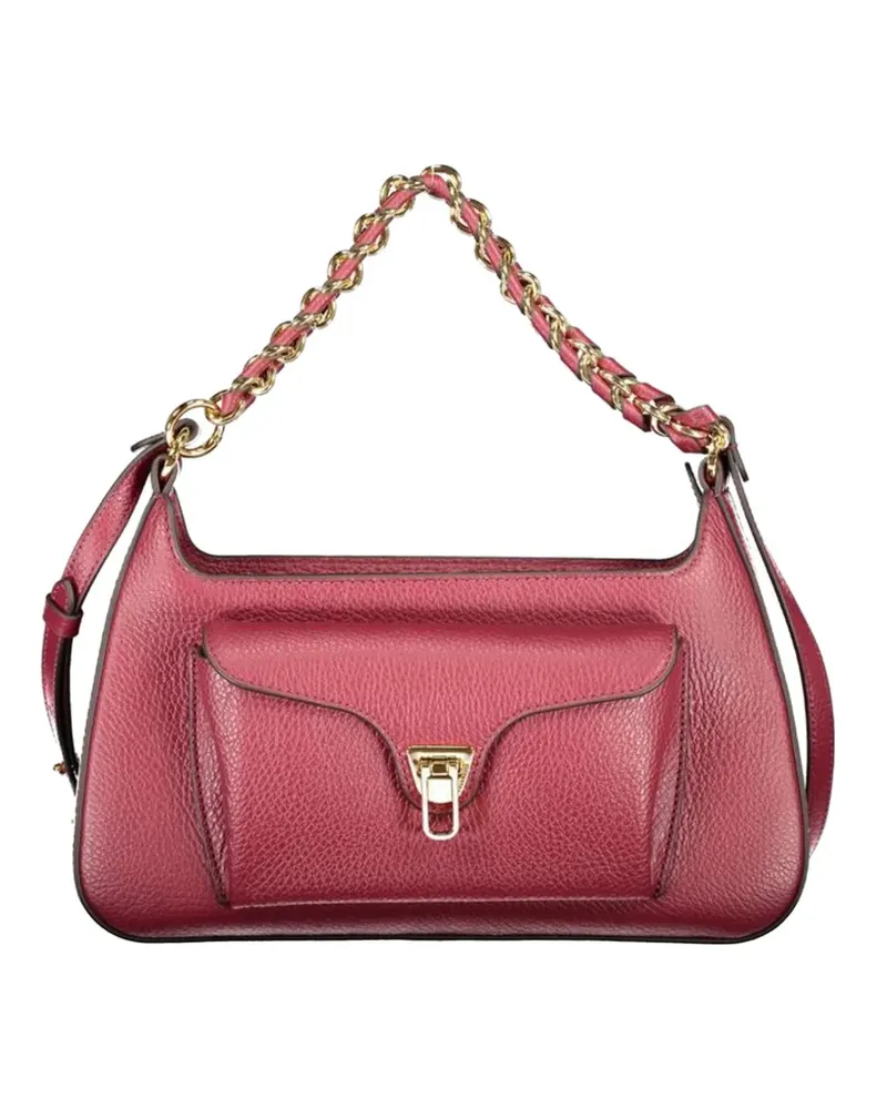 Coccinelle turn-lock chain-strap shoulder bag - Rot Rot