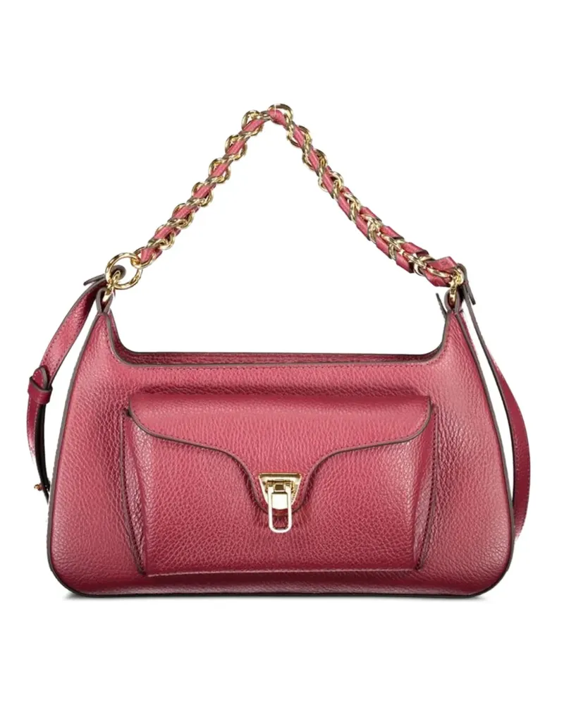 Coccinelle turn-lock chain-strap shoulder bag - Rot Rot