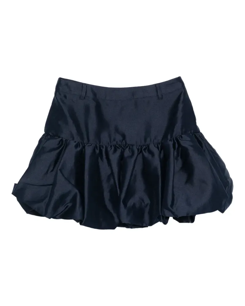 Self-Portrait gathered mini skirt - Blau Blau