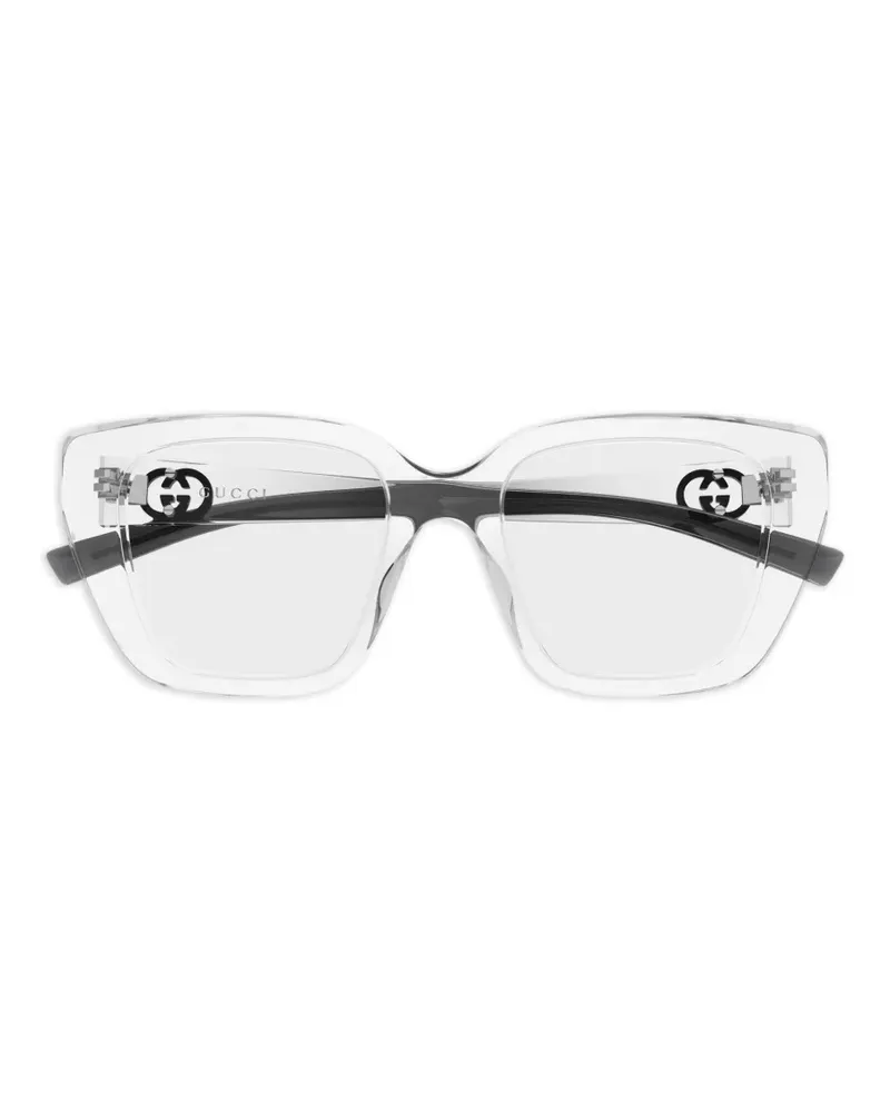 Gucci Interlocking G square-frame glasses - Weiß Weiß
