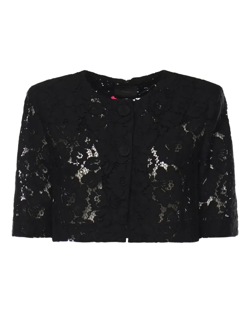 Pinko Lace Spencer Jacke mit Knöpfen - Schwarz Schwarz