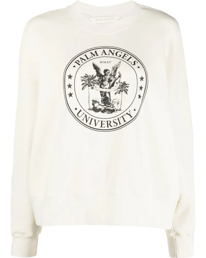 Palm Angels College Classic Sweatshirt Weiß