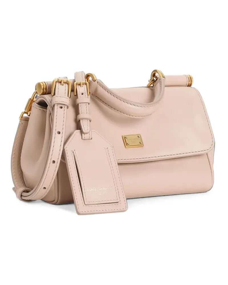 Dolce & Gabbana My Sicily Handtasche aus Plongé-Kalbsleder - Nude Nude