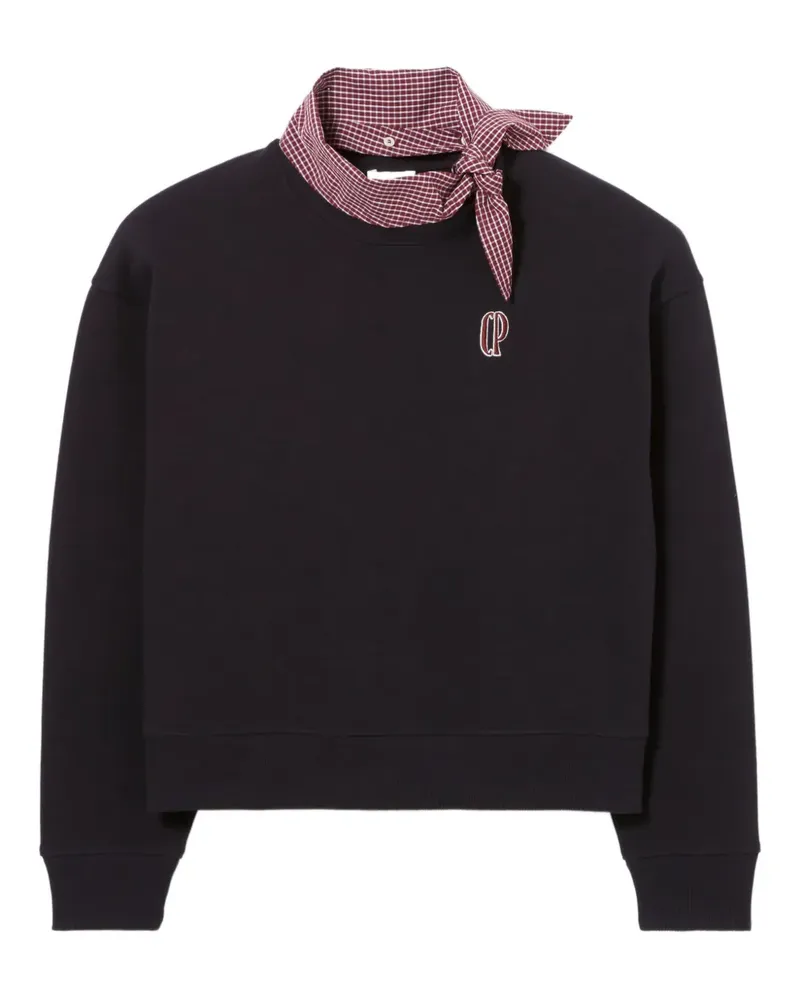 Claudie Pierlot embroidered-logo sweatshirt - Blau Blau