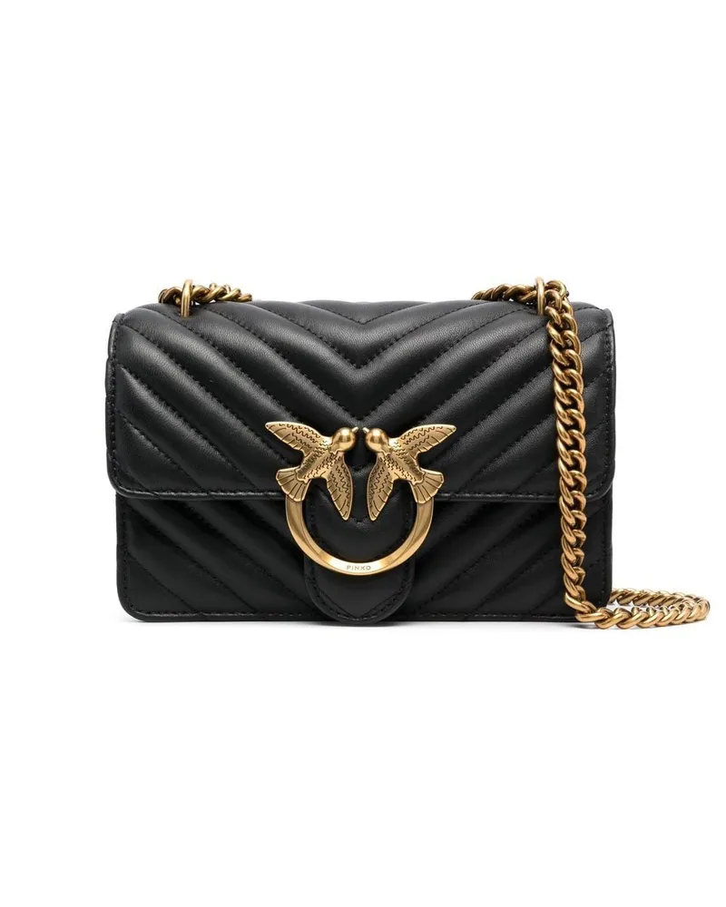 Pinko Mini Icon Tasche - Schwarz Schwarz