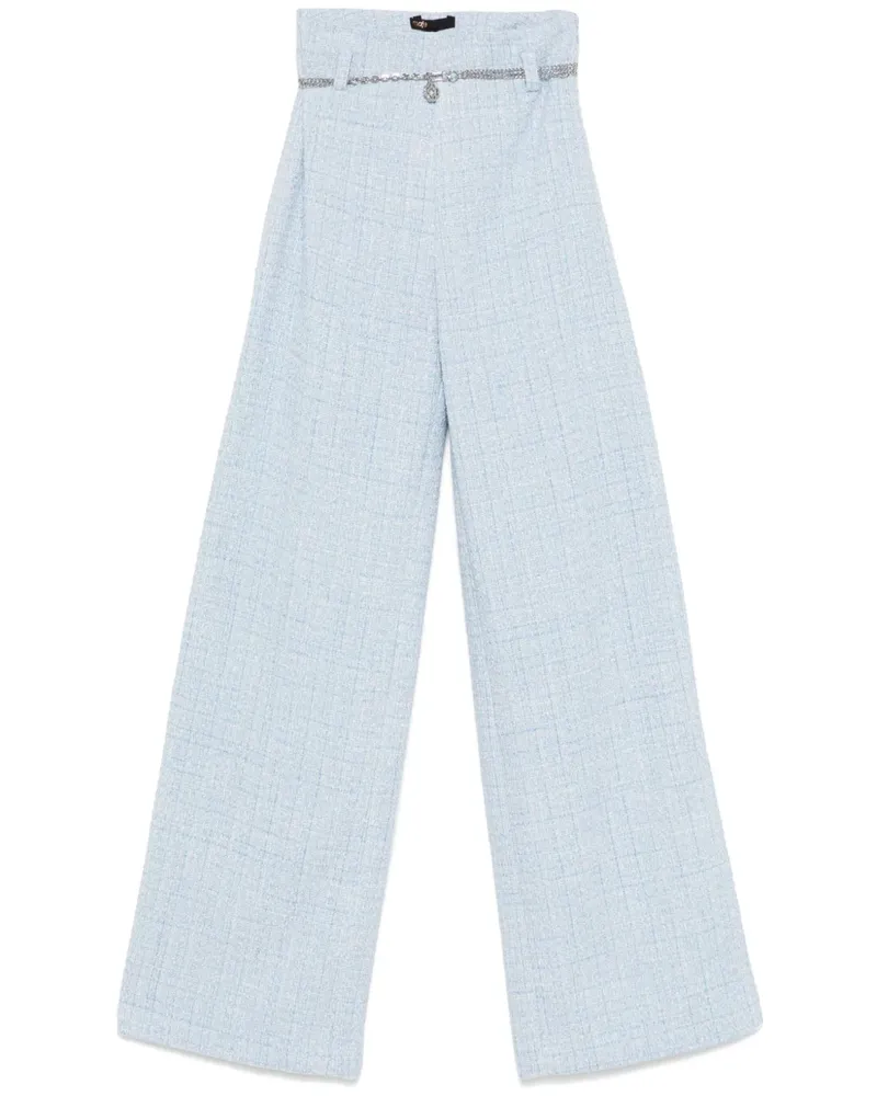 Maje Hose aus Tweed - Blau Blau