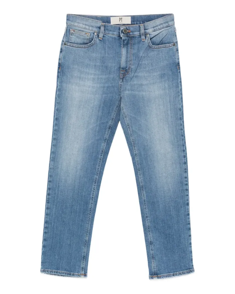 PT TORINO Audrey faded-effect five-pocket jeans - Blau Blau