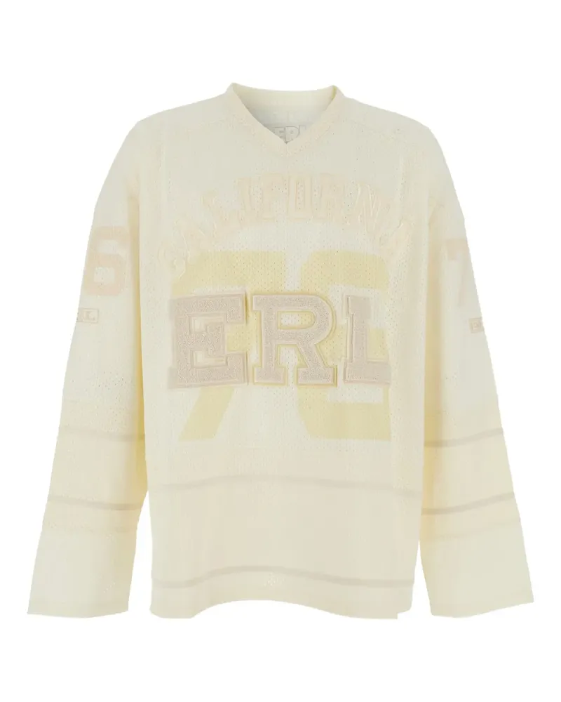 ERL Sweatshirt mit Logo-Applikation - White White