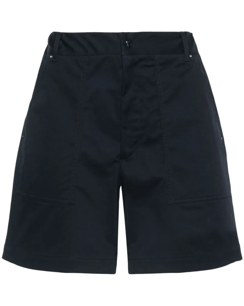 Moncler Shorts mit Logo-Patch - Blau Blau