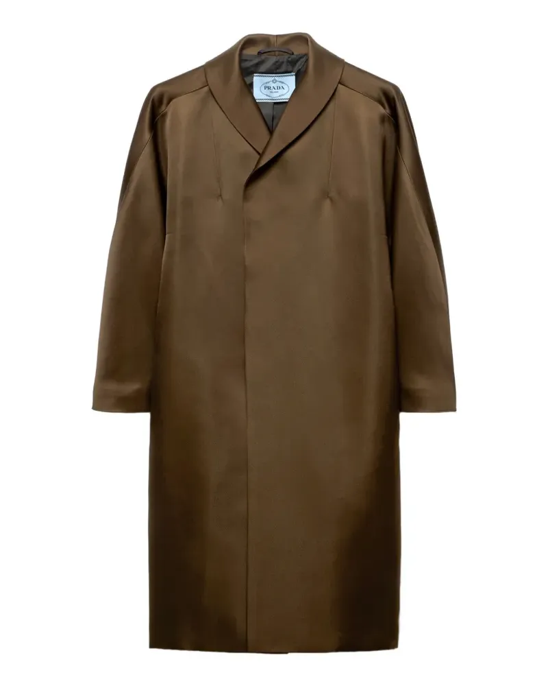 Prada Einreihiger Mantel - Braun Braun