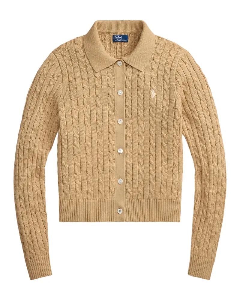 Ralph Lauren Cardigan mit Zopfmuster - Nude Nude