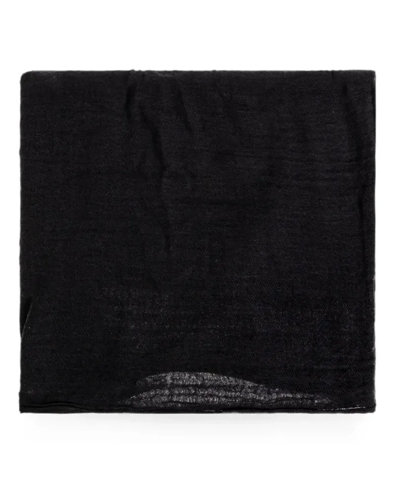 Rick Owens Schal mit ausgefransten Kanten - Schwarz Schwarz