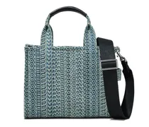 Kleine The Washed Monogram Denim Tote Handtasche - Blau