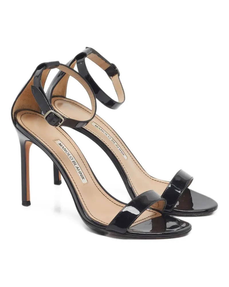 Manolo Blahnik Chaos patent leather ankle-strap sandals - Schwarz Schwarz