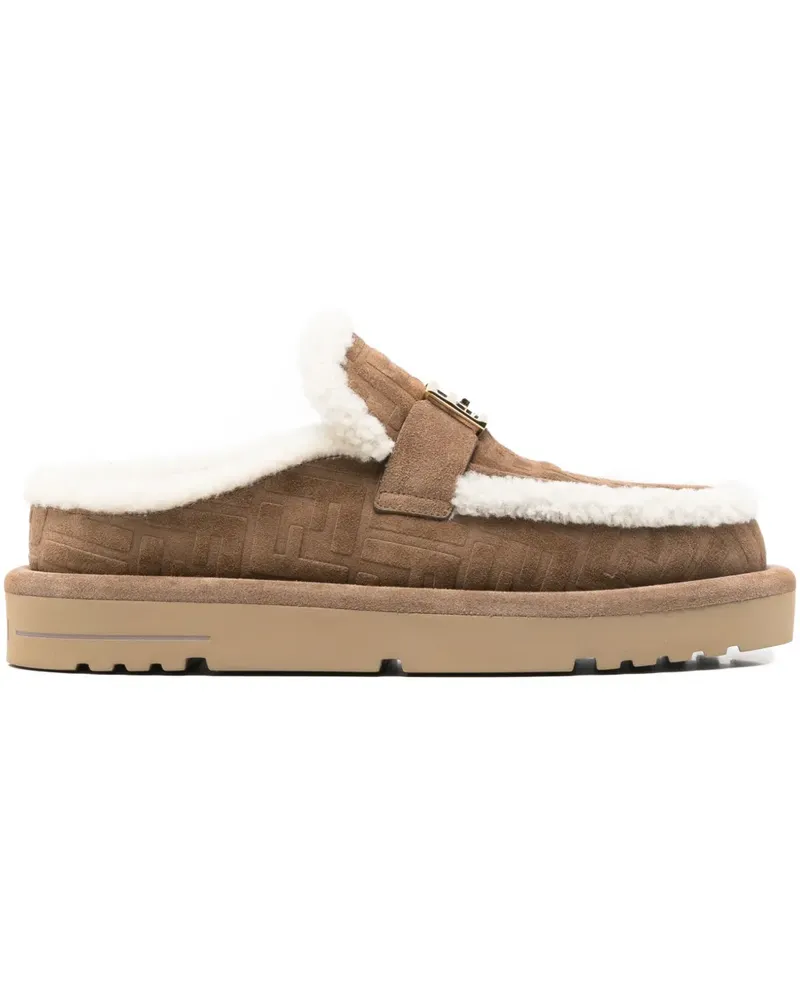 Fendi suede slippers - Braun Braun