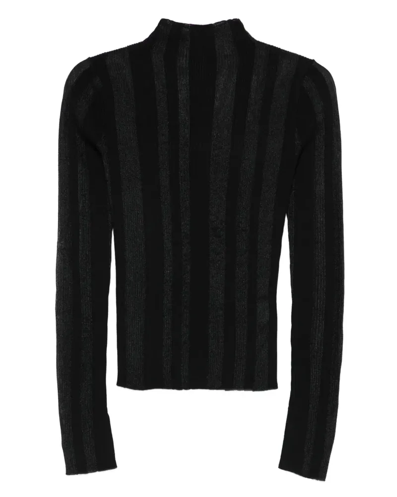 Patrizia Pepe Gerippter Pullover - Schwarz Schwarz