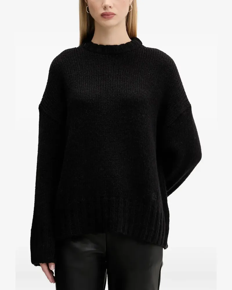 HUGO BOSS Pullover mit rundem Ausschnitt - Schwarz Schwarz