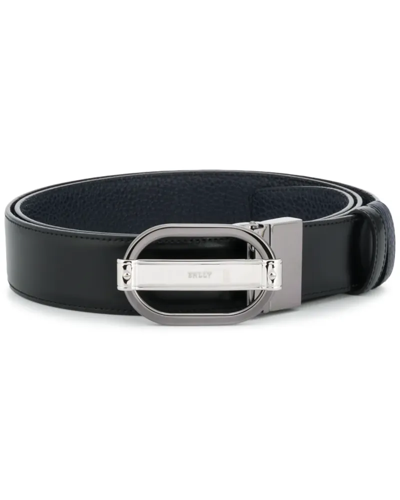 Bally Gürtel mit ovaler Schnalle - Schwarz Schwarz