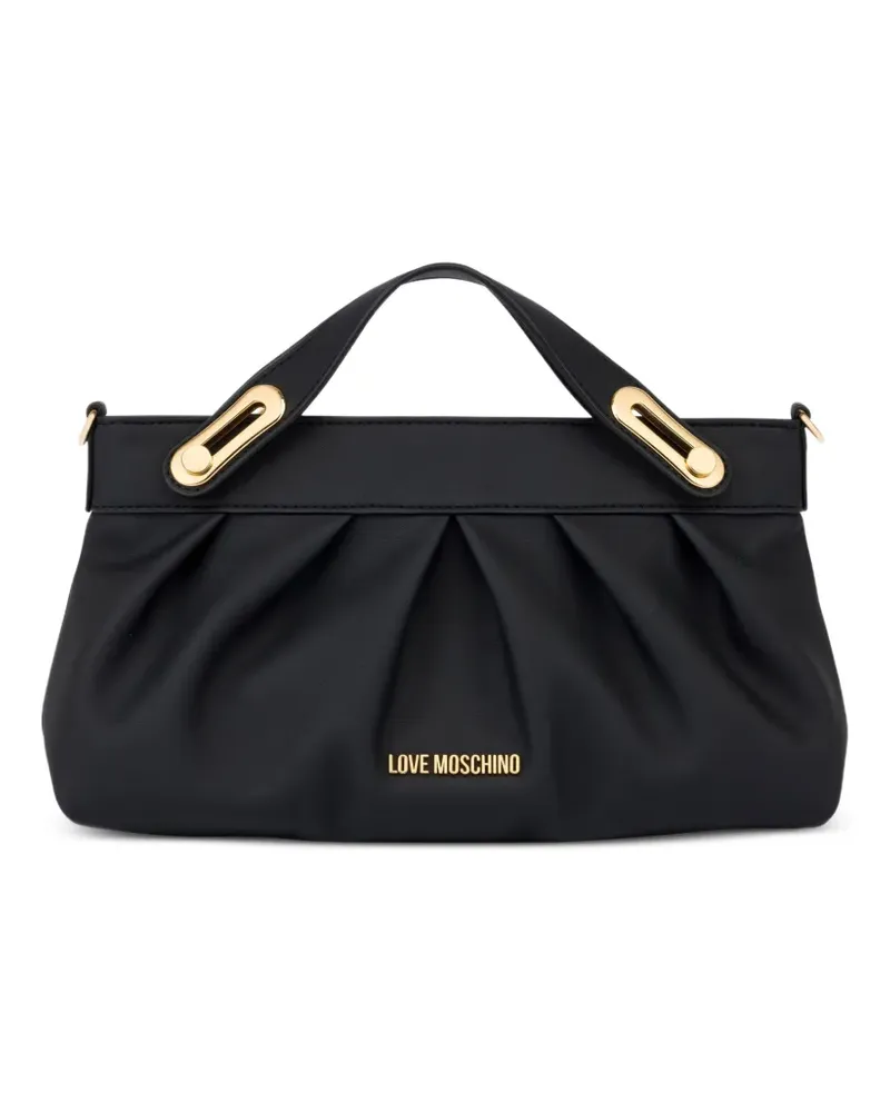 Moschino ruched-detail tote bag - Schwarz Schwarz