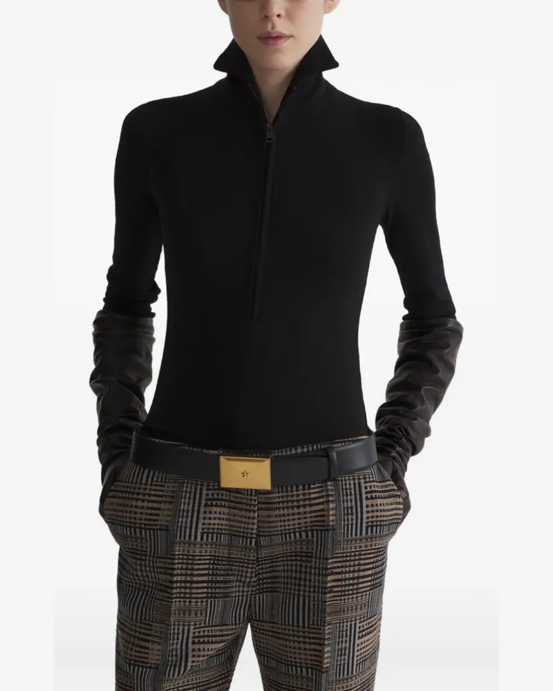Thierry Mugler Column Oberteil aus Jersey - Grau Grau