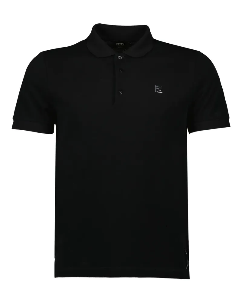 Fendi Klassisches Poloshirt - Schwarz Schwarz