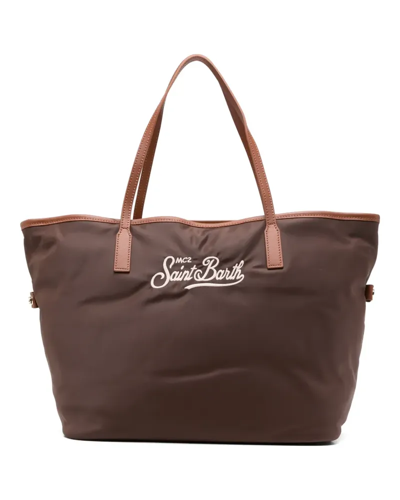 MC2 Saint Barth Tote Bag mit Logo-Stickerei - Braun Braun