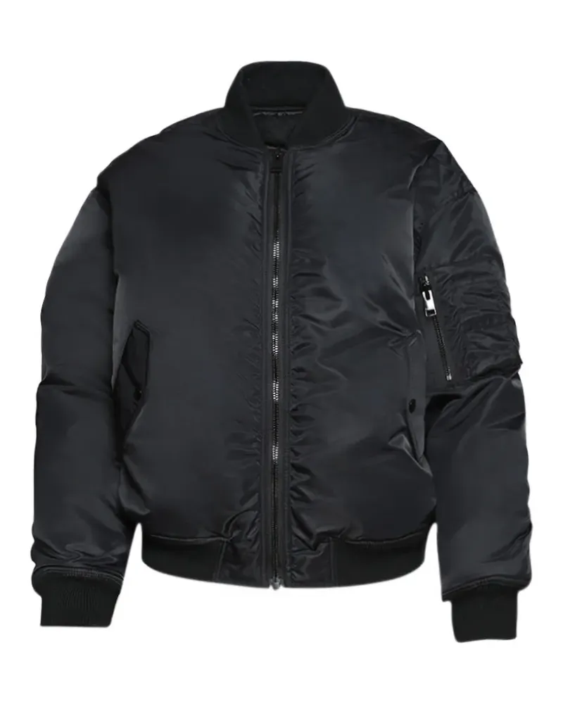 Frame Denim Bomberjacke mit Reißverschluss - Schwarz Schwarz