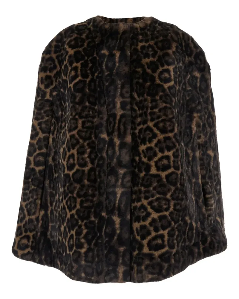 APPARIS leopard-print cape - Braun Braun