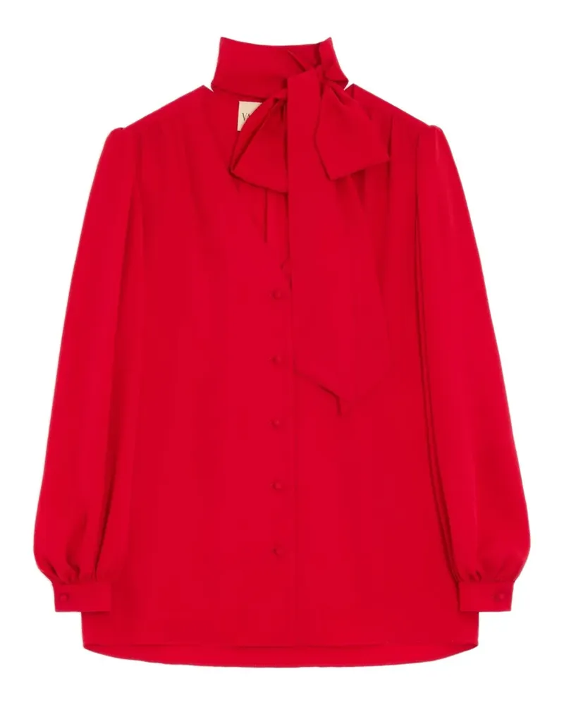 Valentino Garavani Georgette-Bluse - Rot Rot