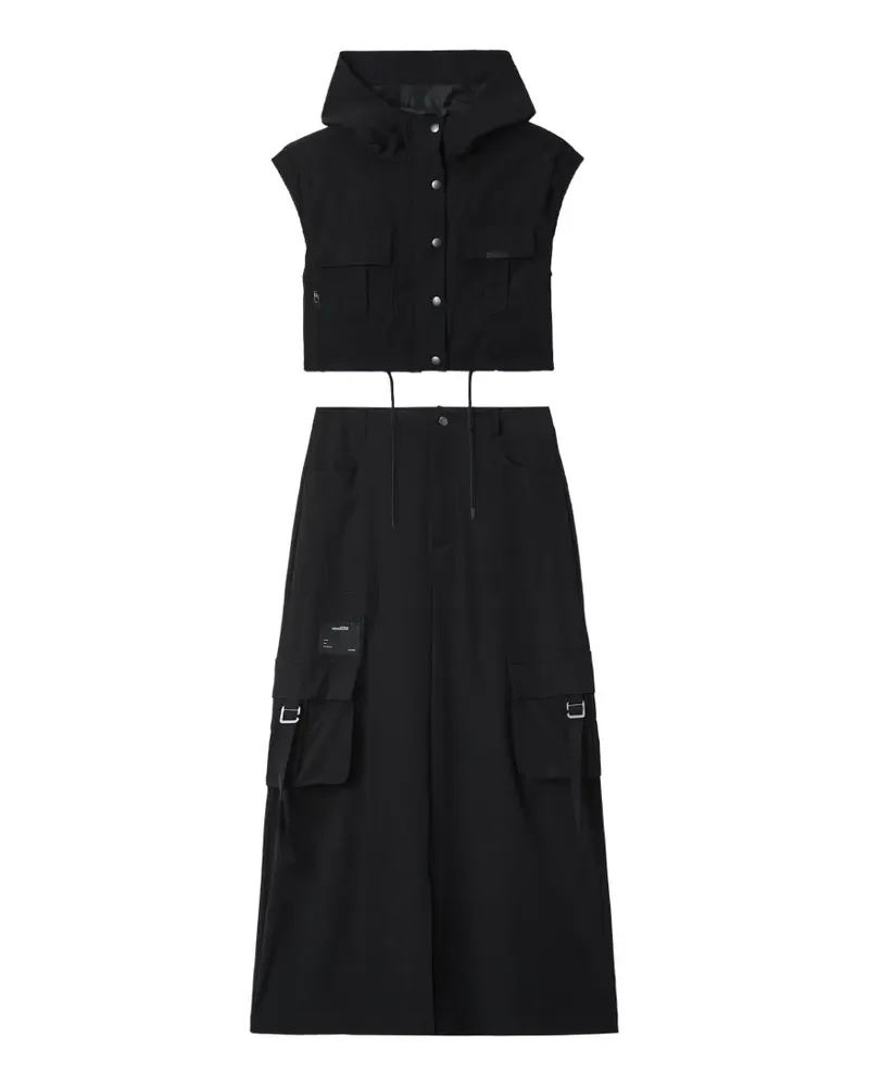 Izzue Maxirock-Set mit Klappentasche (2er-Set) - Schwarz Schwarz