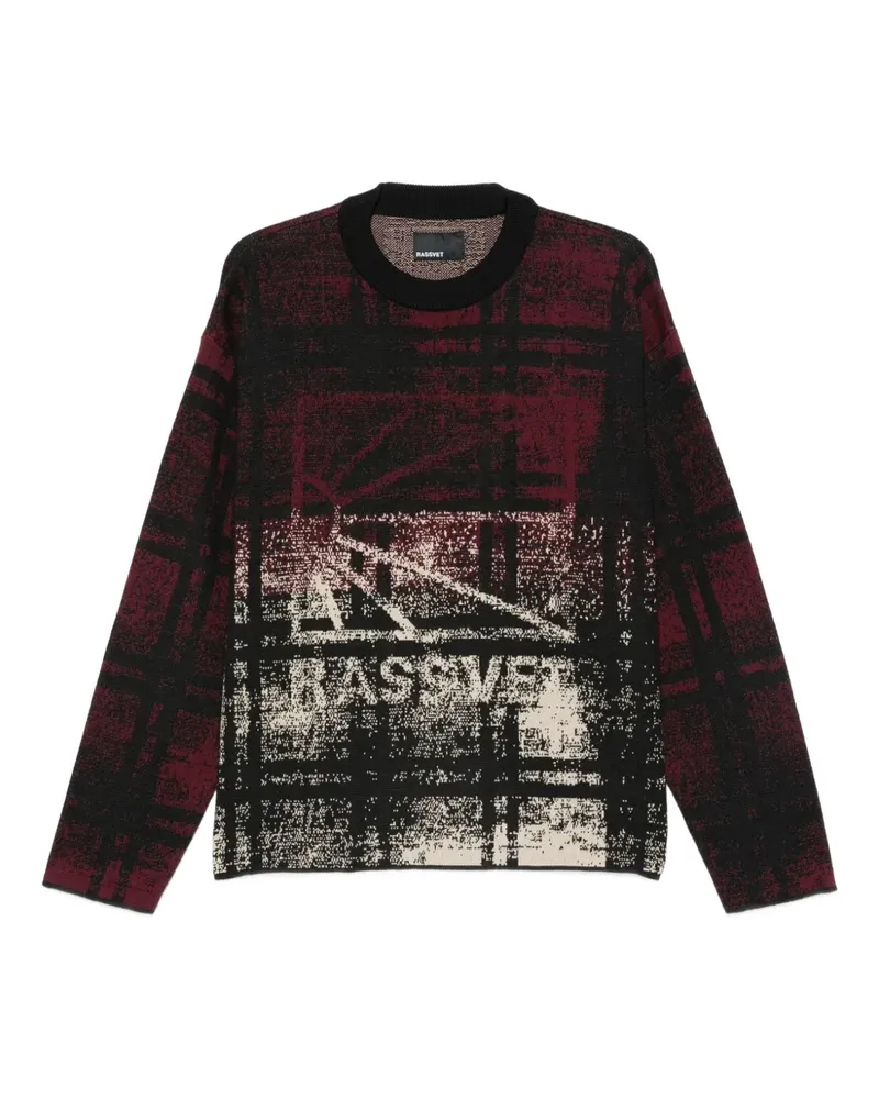 PACCBET RASSVET checked crew-neck sweater - Braun Braun