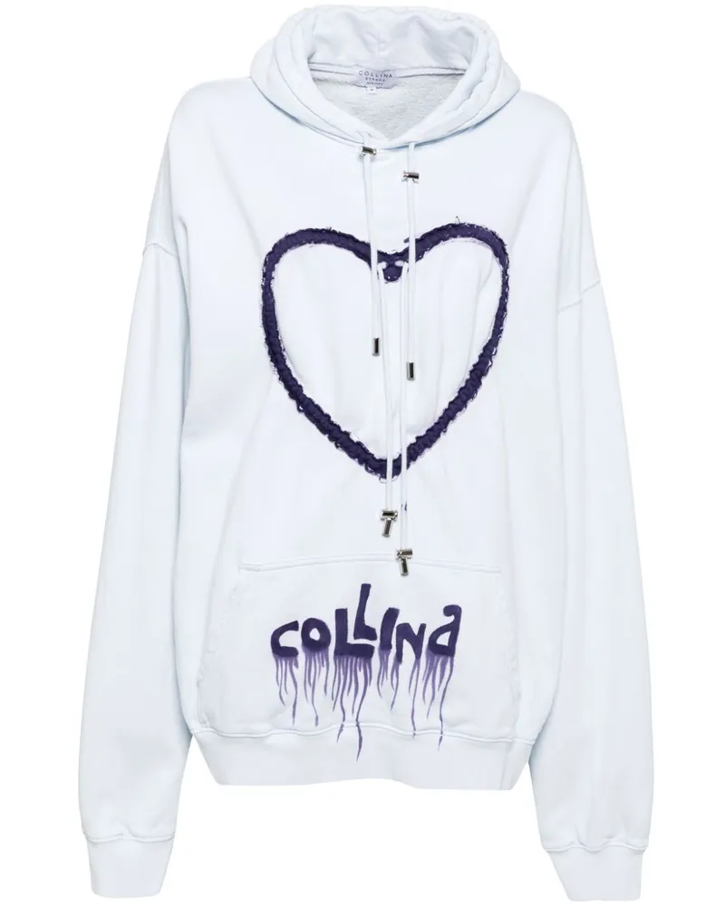 Collina Strada Heart Hoodie - Blau Blau