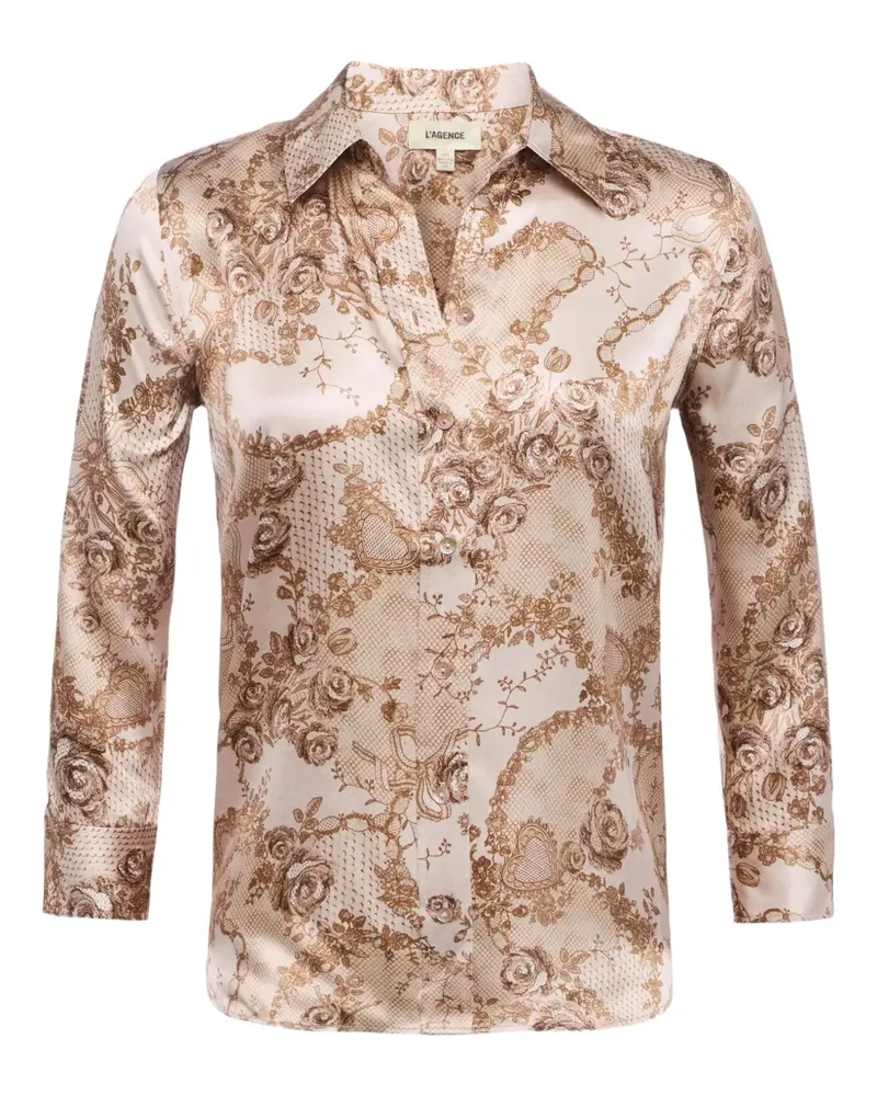 L'Agence Dani floral shirt - Nude Nude