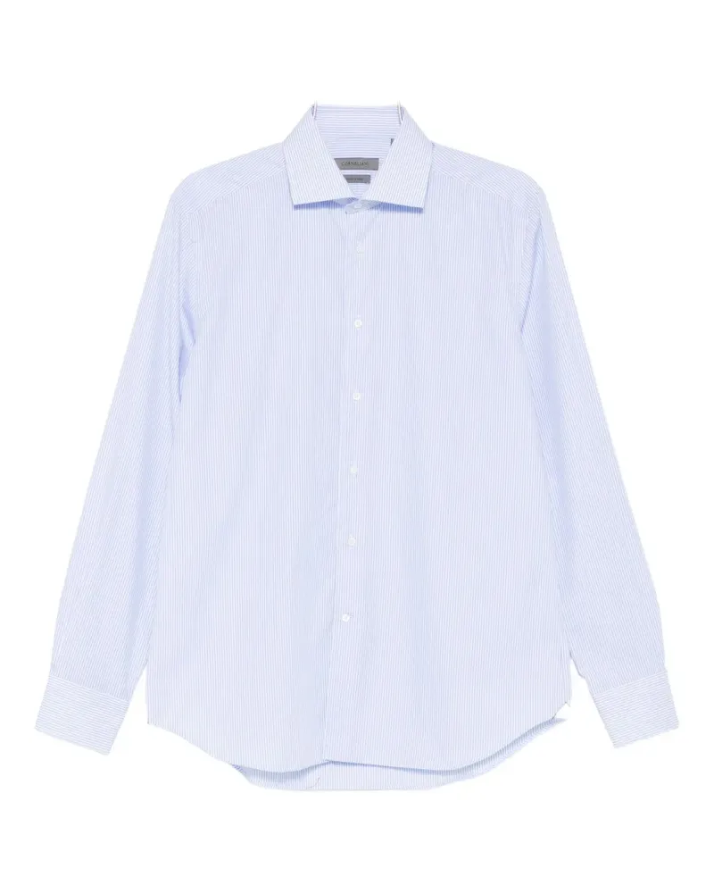 Corneliani Gestreiftes Hemd - Blau Blau