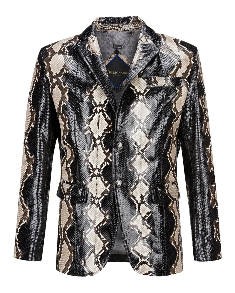 Billionaire leather blazer - Schwarz Schwarz