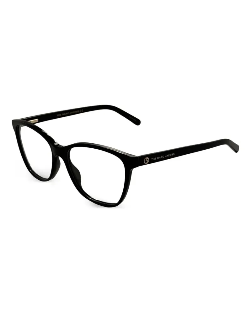 Marc Jacobs Cat-Eye-Brille mit Logo-Schild - Schwarz Schwarz