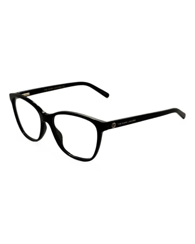 Marc Jacobs Cat-Eye-Brille mit Logo-Schild - Schwarz Schwarz